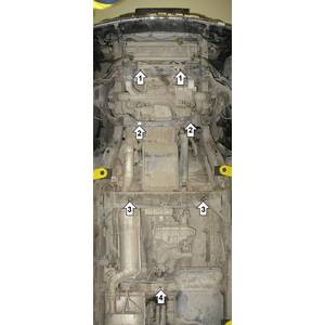 Защита Двигатель, Коробка переключения передач, Раздаточная коробка Nissan Navara ( 2004-2010 ) г. арт: 11409 photo5 Интернет магазин Автоаксессуаров Защита картера, МКПП, АКПП, РК, ТБ (Мотодор)