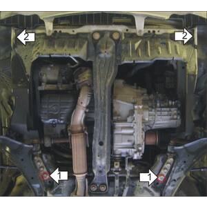 Защита Двигатель; КПП Nissan Almera Tino ( 2000-2006 ) г. арт: 01414 photo2 Интернет магазин Автоаксессуаров Защита картера, МКПП, АКПП, РК, ТБ (Мотодор)