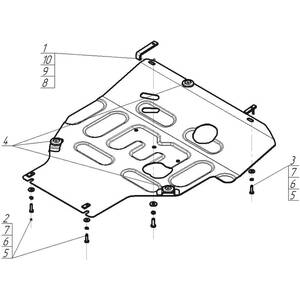 Защита Двигатель, Коробка переключения передач Nissan Tiida ( 2015-2018 ) г. арт: 71427-3 photo3 Интернет магазин Автоаксессуаров Защита картера, МКПП, АКПП, РК, ТБ (Мотодор)