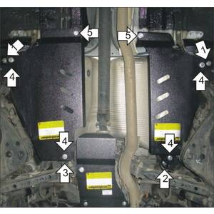 Защита Топливный бак Nissan X-Trail ( 2015-2022 ) г. арт: 11414-2 photo1 Интернет магазин Автоаксессуаров Защита картера, МКПП, АКПП, РК, ТБ (Мотодор)