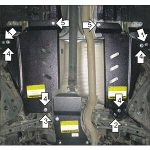 Кликните для увеличения изображения Защита Топливный бак Nissan X-Trail ( 2007-2010 ) г. арт: 01446-2