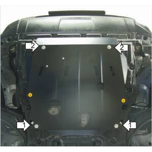Защита Двигатель; КПП Nissan X-Trail ( 2007-2015 ) г. арт: 01426 photo1 Интернет магазин Автоаксессуаров Защита картера, МКПП, АКПП, РК, ТБ (Мотодор)