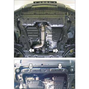 Защита Двигатель; КПП Nissan X-Trail ( 2007-2015 ) г. арт: 01426 photo2 Интернет магазин Автоаксессуаров Защита картера, МКПП, АКПП, РК, ТБ (Мотодор)