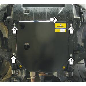 Защита Двигатель, Коробка переключения передач Chevrolet Captiva ( 2006-2011 ) г. арт: 03014 photo1 Интернет магазин Автоаксессуаров Защита картера, МКПП, АКПП, РК, ТБ (Мотодор)