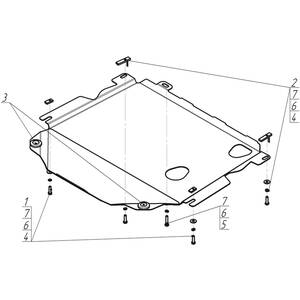 Защита Двигатель, Коробка переключения передач Chevrolet Captiva ( 2006-2011 ) г. арт: 03014 photo3 Интернет магазин Автоаксессуаров Защита картера, МКПП, АКПП, РК, ТБ (Мотодор)