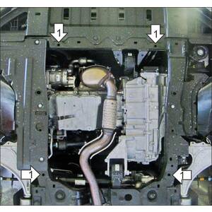 Защита Двигатель, Коробка переключения передач Chevrolet Cruze ( 2009-2012 ) г. арт: 73005 photo2 Интернет магазин Автоаксессуаров Защита картера, МКПП, АКПП, РК, ТБ (Мотодор)