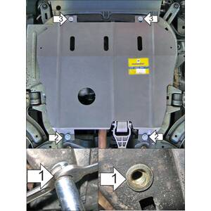 Защита Двигатель, Коробка переключения передач Opel Combo ( 2004-2012 ) г. арт: 71502-2 photo1 Интернет магазин Автоаксессуаров Защита картера, МКПП, АКПП, РК, ТБ (Мотодор)