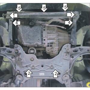 Защита Двигатель, Коробка переключения передач Renault Trafic II ( 2001-2014 ) г. арт: 01529-1