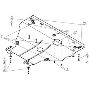 Защита Двигатель, Коробка переключения передач Renault Trafic II ( 2001-2014 ) г. арт: 01529-1