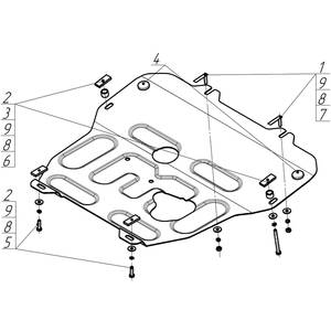 Защита Двигатель, Коробка переключения передач Chevrolet Viva ( 2003-2008 ) г. арт: 71501 photo3 Интернет магазин Автоаксессуаров Защита картера, МКПП, АКПП, РК, ТБ (Мотодор)