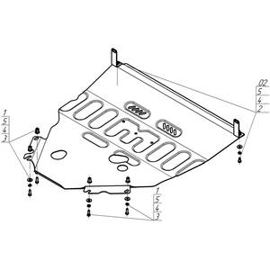 Защита Двигатель, Коробка переключения передач Citroen Jumper 250 ( 2006-2014 ) г. арт: 71605 photo3 Интернет магазин Автоаксессуаров Защита картера, МКПП, АКПП, РК, ТБ (Мотодор)