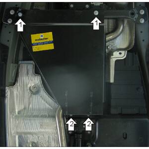 Защита Раздаточная коробка Volkswagen Touareg ( 2002-2018 ) г. арт: 12702 photo1 Интернет магазин Автоаксессуаров Защита картера, МКПП, АКПП, РК, ТБ (Мотодор)