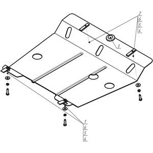 Защита Двигатель, Коробка переключения передач Renault Clio ( 2001-2003 ) г. арт: 01711-2 photo3 Интернет магазин Автоаксессуаров Защита картера, МКПП, АКПП, РК, ТБ (Мотодор)