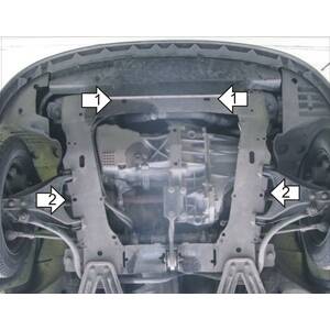 Защита Двигатель, Коробка переключения передач Renault Clio Symbol ( 2002-2008 ) г. арт: 71708-2 photo2 Интернет магазин Автоаксессуаров Защита картера, МКПП, АКПП, РК, ТБ (Мотодор)