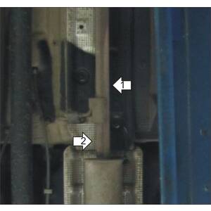 Защита Глушитель Nissan Terrano ( 2014-2022 ) г. арт: 01726 photo3 Интернет магазин Автоаксессуаров Защита картера, МКПП, АКПП, РК, ТБ (Мотодор)