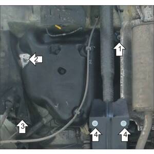 Защита Топливный бак Renault Duster ( 2012-2015 ) г. арт: 01737-5