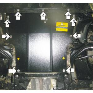 Защита Двигатель, Коробка переключения передач Renault Scénic II ( 2006-2009 ) г. арт: 71714-4