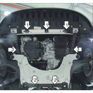 Защита Двигатель, Коробка переключения передач Renault Fluence ( 2010-2012 ) г. арт: 71721