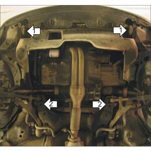 Защита Двигатель; КПП Honda Civic VI ( 1995-2001 ) г. арт: 00818 photo2 Интернет магазин Автоаксессуаров Защита картера, МКПП, АКПП, РК, ТБ (Мотодор)