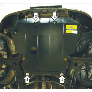 Защита Двигатель, Коробка переключения передач SEAT Ibiza ( 1993-1999 ) г. арт: 02701-2 photo1 Интернет магазин Автоаксессуаров Защита картера, МКПП, АКПП, РК, ТБ (Мотодор)