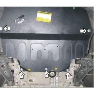 Защита Двигатель, Коробка переключения передач Skoda Superb ( 2008-2013 ) г. арт: 72302-5 photo1 Интернет магазин Автоаксессуаров Защита картера, МКПП, АКПП, РК, ТБ (Мотодор)