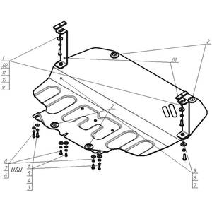 Защита Двигатель, Коробка переключения передач Skoda Superb ( 2008-2013 ) г. арт: 72302-6