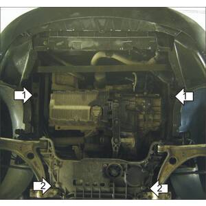 Защита Двигатель; КПП Volkswagen Touran ( 2010-2015 ) г. арт: 72302 photo2 Интернет магазин Автоаксессуаров Защита картера, МКПП, АКПП, РК, ТБ (Мотодор)