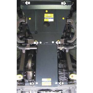 Защита Двигатель, Передний дифференциал, Коробка переключения передач, Радиатор Ssangyong Actyon Sports ( 2006-2012 ) г. арт: 02803-2