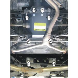 Защита Задний дифференциал Subaru Impreza ( 2007-2011 ) г. арт: 12201-2 photo1 Интернет магазин Автоаксессуаров Защита картера, МКПП, АКПП, РК, ТБ (Мотодор)