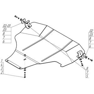 Кликните для увеличения изображения Защита Двигатель Subaru Impreza ( 2007-2011 ) г. арт: 02223-1