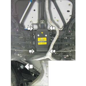 Защита Задний дифференциал Subaru Outback ( 2012-2015 ) г. арт: 12205-1