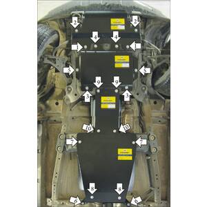 Защита картера Двигателя; КПП; Радиатор; Раздаточная коробка Suzuki Grand Vitara ( 2005-2016 ) г. арт: 12401 photo3 Интернет магазин Автоаксессуаров Защита картера, МКПП, АКПП, РК, ТБ (Мотодор)
