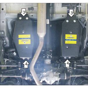 Защита Топливный бак Suzuki Grand Vitara ( 2008-2012 ) г. арт: 12403-2 photo2 Интернет магазин Автоаксессуаров Защита картера, МКПП, АКПП, РК, ТБ (Мотодор)