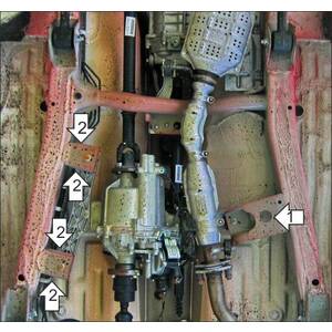 Защита Раздаточная коробка Suzuki Jimny ( 1998-2005 ) г. арт: 72405 photo2 Интернет магазин Автоаксессуаров Защита картера, МКПП, АКПП, РК, ТБ (Мотодор)