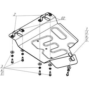 Защита Раздаточная коробка Suzuki Jimny ( 1998-2005 ) г. арт: 72405 photo3 Интернет магазин Автоаксессуаров Защита картера, МКПП, АКПП, РК, ТБ (Мотодор)