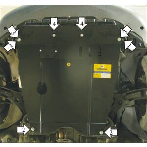 Защита Двигатель, Коробка переключения передач Suzuki Sx4 ( 2009-2013 ) г. арт: 02414-2 photo2 Интернет магазин Автоаксессуаров Защита картера, МКПП, АКПП, РК, ТБ (Мотодор)