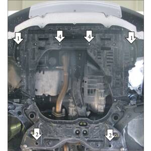 Защита Двигатель, Коробка переключения передач Suzuki Sx4 ( 2009-2013 ) г. арт: 02414-2 photo3 Интернет магазин Автоаксессуаров Защита картера, МКПП, АКПП, РК, ТБ (Мотодор)