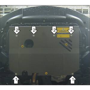 Защита Двигатель, Коробка переключения передач FIAT Sedici ( 2006-2013 ) г. арт: 00619 photo1 Интернет магазин Автоаксессуаров Защита картера, МКПП, АКПП, РК, ТБ (Мотодор)