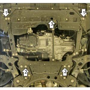 Защита Двигатель; КПП Toyota Corolla ( 2006-2013 ) г. арт: 72509 photo2 Интернет магазин Автоаксессуаров Защита картера, МКПП, АКПП, РК, ТБ (Мотодор)