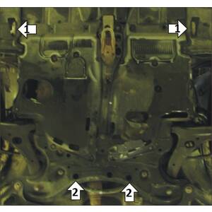 Защита Двигатель, Коробка переключения передач Toyota Corolla Axio ( 2006-2012 ) г. арт: 02553-2 photo2 Интернет магазин Автоаксессуаров Защита картера, МКПП, АКПП, РК, ТБ (Мотодор)