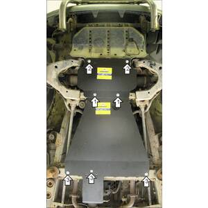 Защита Двигатель; КПП Toyota Land Cruiser 100 ( 1998-2007 ) г. арт: 12507 photo2 Интернет магазин Автоаксессуаров Защита картера, МКПП, АКПП, РК, ТБ (Мотодор)