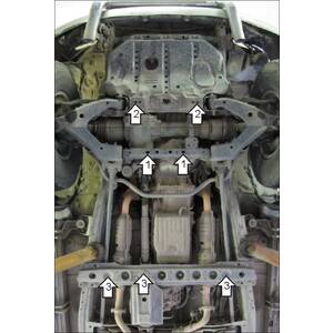 Защита Двигатель; КПП Toyota Land Cruiser 100 ( 1998-2007 ) г. арт: 12507 photo3 Интернет магазин Автоаксессуаров Защита картера, МКПП, АКПП, РК, ТБ (Мотодор)