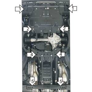 Защита Двигатель, Передний дифференциал, Коробка переключения передач, Радиатор Toyota Land Cruiser 200 ( 2007-2012 ) г. арт: 12522-5 photo2 Интернет магазин Автоаксессуаров Защита картера, МКПП, АКПП, РК, ТБ (Мотодор)