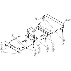 Защита Двигатель, Передний дифференциал, Коробка переключения передач, Радиатор Toyota Land Cruiser 200 ( 2007-2012 ) г. арт: 12522-6 photo3 Интернет магазин Автоаксессуаров Защита картера, МКПП, АКПП, РК, ТБ (Мотодор)
