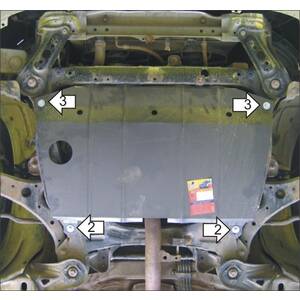 Защита Двигатель, Коробка переключения передач Toyota Camry ( 2001-2006 ) г. арт: 02508 photo1 Интернет магазин Автоаксессуаров Защита картера, МКПП, АКПП, РК, ТБ (Мотодор)