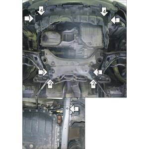 Защита Двигатель, Коробка переключения передач Toyota Echo ( 1999-2005 ) г. арт: 02522