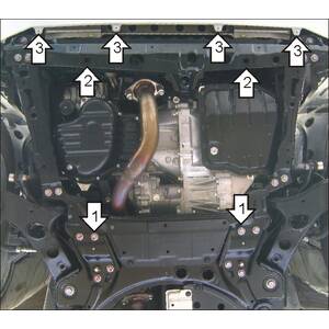 Защита Двигатель, Коробка переключения передач Toyota RAV 4 ( 2010-2013 ) г. арт: 72535-2 photo2 Интернет магазин Автоаксессуаров Защита картера, МКПП, АКПП, РК, ТБ (Мотодор)