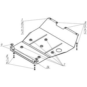 Защита Двигатель, Коробка переключения передач Toyota RAV 4   ( 1994-2000 ) г. арт: 02507-1