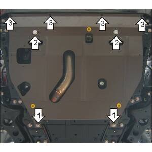 Защита Двигатель, Коробка переключения передач Toyota RAV 4 ( 2005-2009 ) г. арт: 72535 photo1 Интернет магазин Автоаксессуаров Защита картера, МКПП, АКПП, РК, ТБ (Мотодор)