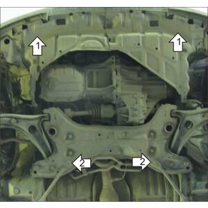 Защита Двигатель, Коробка переключения передач Toyota Yaris ( 1999-2005 ) г. арт: 02521